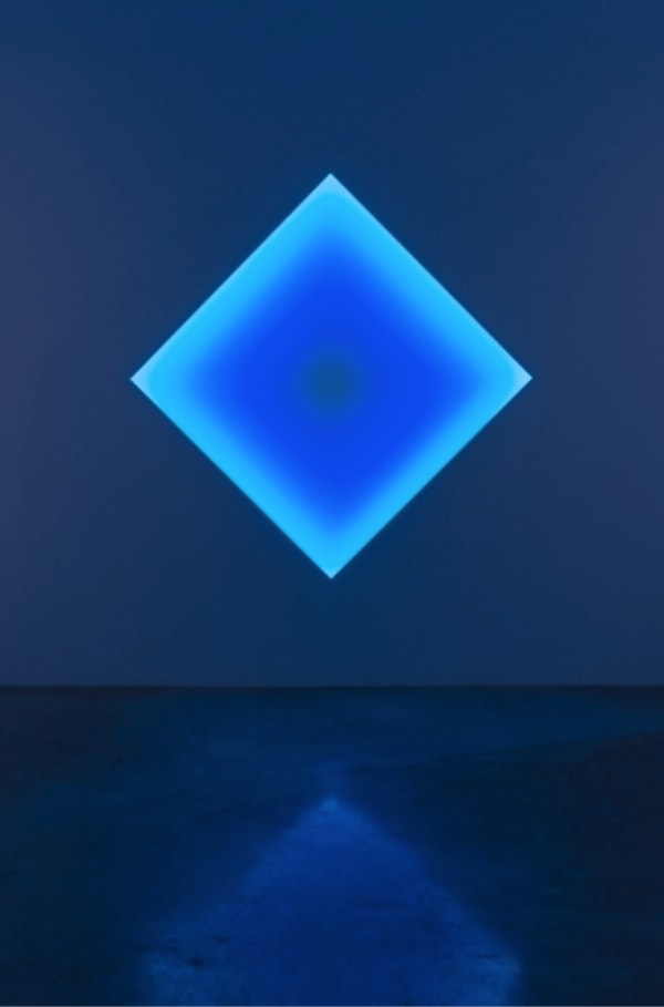 James Turrell LED light, etched glass and shallow space