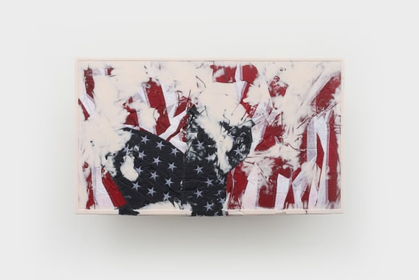 Josh Kline Reality Television 16, 2020 Nylon flags, resin, epoxy, microfiber, mounting hardware 26 x 44 x 6 ins 66.04 x 111.76 x 15.24 cm