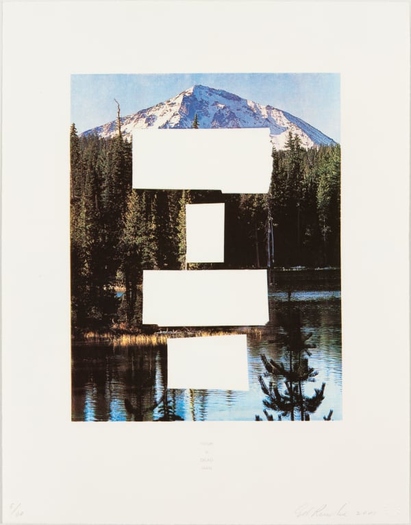 Ed Ruscha Your A Dead Man, 2001 4-color photogravure with screenprinted text 18 x 14 ins 45.72 x 35.56 cm