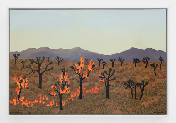 Jessie Homer French Mojave Burning, 2021 Oil on canvas 24 x 36 in 61 x 91.4 cm
