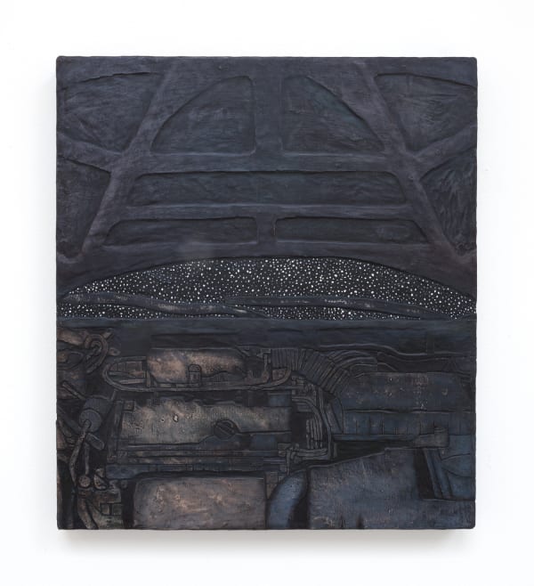 Ryan Richey Used Cars, 2015 Oil on canvas 18 x 16 ins 45.72 x 40.64 cm