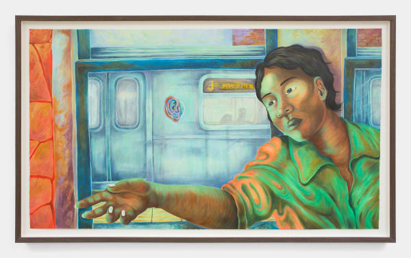 Lily Wong To Pass Through, 2022 Acrylic on paper 35 x 61 1/2 in 88.9 x 156.2 cm