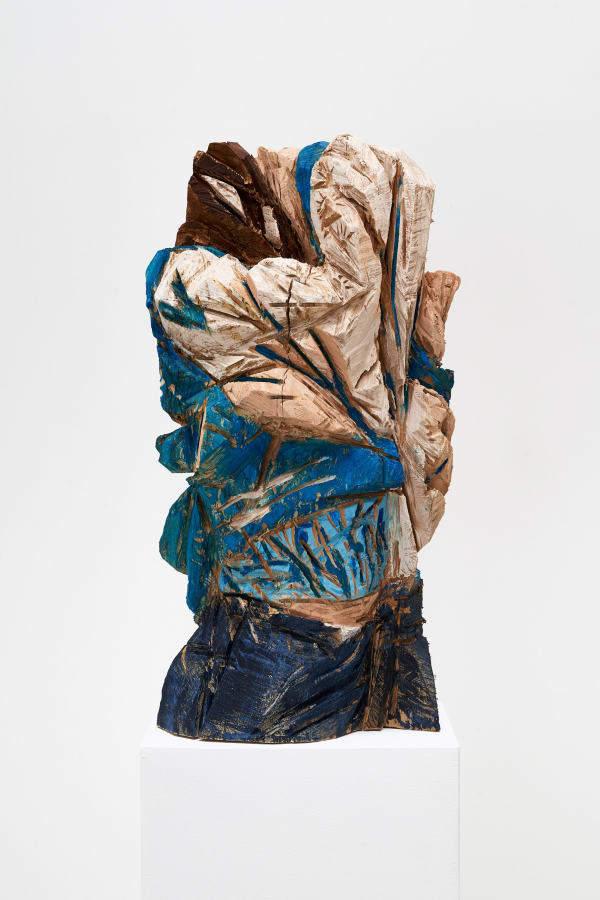 Donghoon Rhee Hype Boy, 2022 Acrylic on elm 31 1/8 x 15 3/4 x 15 3/4 in 79 x 40 x 40 cm