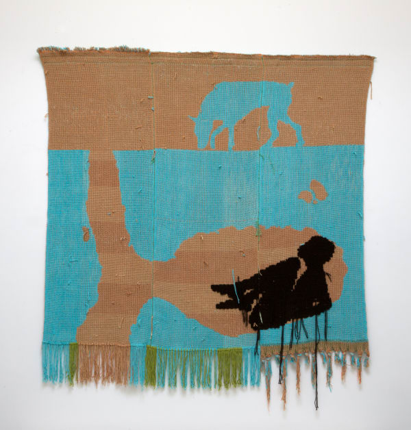 Diedrick Brackens stud double, 2019 Cotton and acrylic yarn 72 x 72 ins 182.88 x 182.88 cm