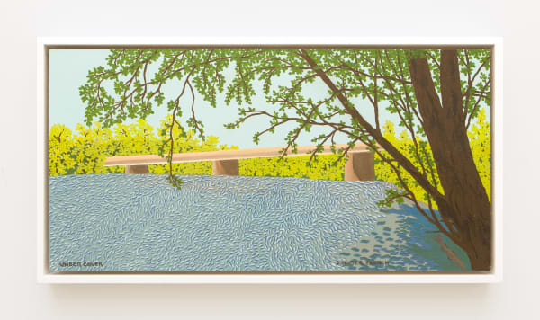 Jessie Homer French Under Cover, 2018 Oil on plywood 12 x 23 1/2 ins 30.48 x 59.69 cm