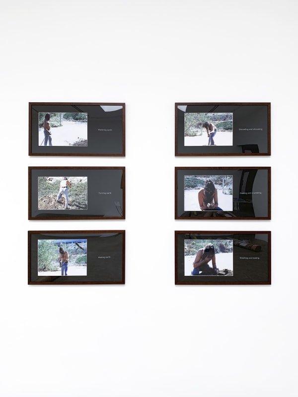 Newton and Helen Harrison Making Earth (1970), 1970-ongoing Photographs and vinyl lettering 51 x 68 ins 129.54 x 172.72 cm