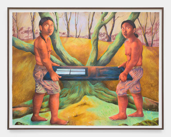 Lily Wong Command Point, 2022 Acrylic on paper 61 1/2 x 80 1/2 in 156.2 x 204.5 cm