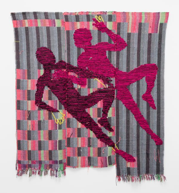 Diedrick Brackens nuclear lovers, 2020 Cotton and acrylic yarn 78 x 72 ins 198.12 x 182.88 cm