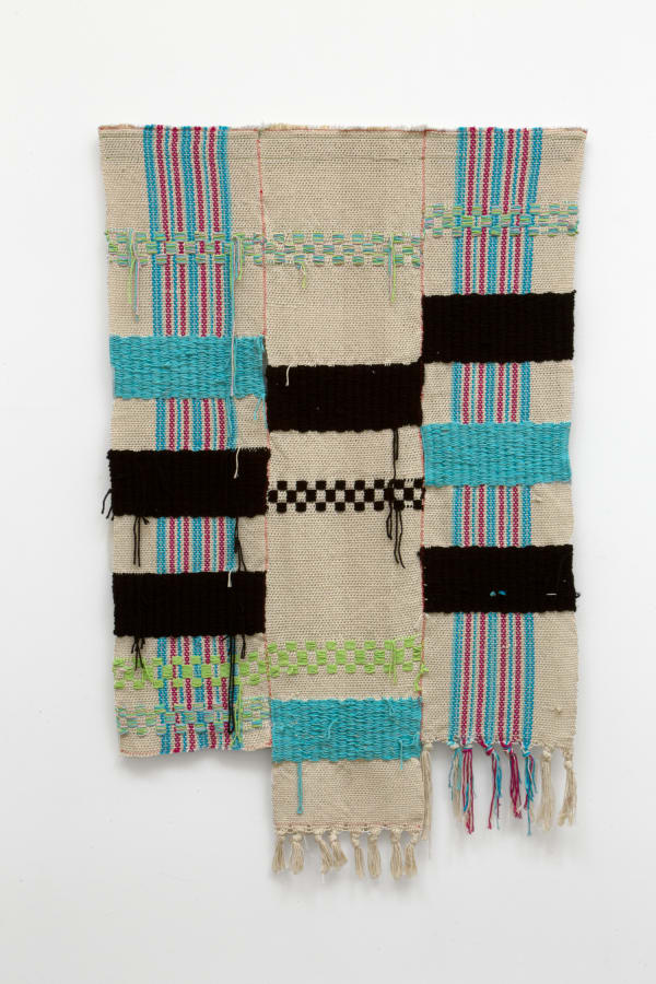 Diedrick Brackens nuclear sum, 2019 Cotton and acrylic yarn 50 x 32 ins 127 x 81.28 cm