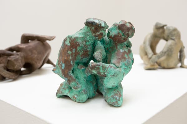 Gwynn Murrill The Wrasslers 9, 2008 Bronze 4 5/8 x 4 1/2 x 3 ins 12.06 x 11.43 x 7.62 cm