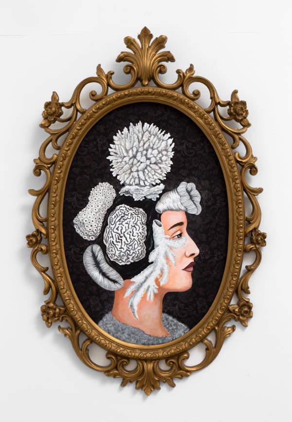 Lezley Saar, Through the black water the slow diamonds, 2021