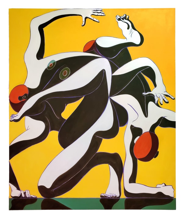 Mark Yang Split Contour, 2021 Oil on canvas 72 x 60 x 2 in 182.9 x 152.4 x 5.1 cm