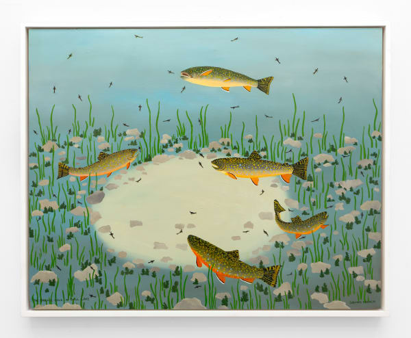 Jessie Homer French The Brookie Hole in Gull Lake, 2020 Oil on plywood 24 x 30 ins 60.96 x 76.2 cm