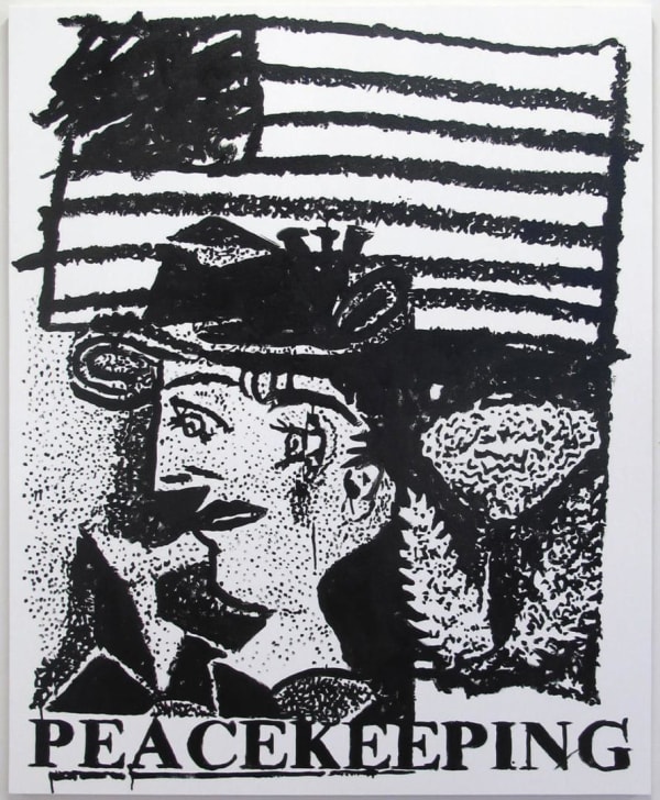 B. Thom Stevenson Peacekeeping, 2016 Oil and enamel on canvas 60 x 48 ins 152.4 x 121.92 cm