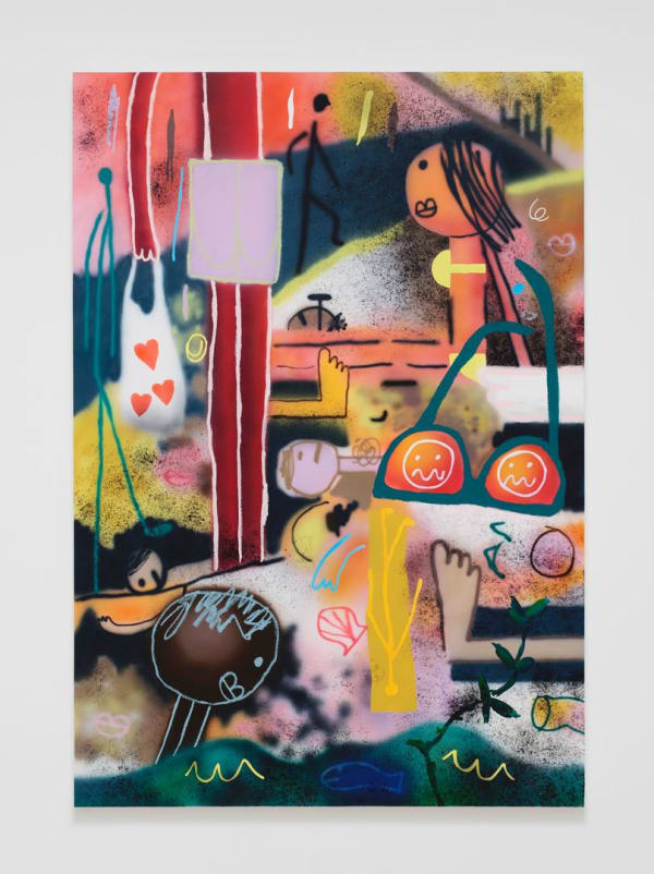 Joshua Nathanson Exit Mode, 2015 Acrylic and oil stick on canvas 72 x 50 ins 182.88 x 127 cm