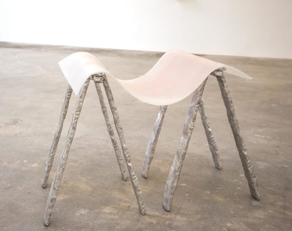 Ellen Schafer Fast Fashion (how I learned to be in a body variables y, z and x), 2016 Aluminum, urethane, pigment 40 x 29 x 28 ins 101.6 x 73.66 x 71.12 cm