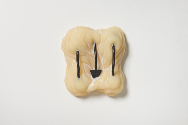 Jungyoon Hyen I got over you, 2022 silicone, steel, silicone pigment 15 x 13 3/8 x 5 1/2 in 38 x 34 x 14 cm