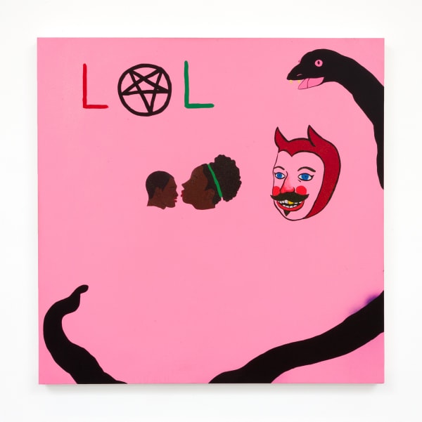 David Leggett Only white Jesus can save us now (I'd rather you trust me than to love me), 2018 Acrylic on canvas 40 x 40 ins 101.6 x 101.6 cm