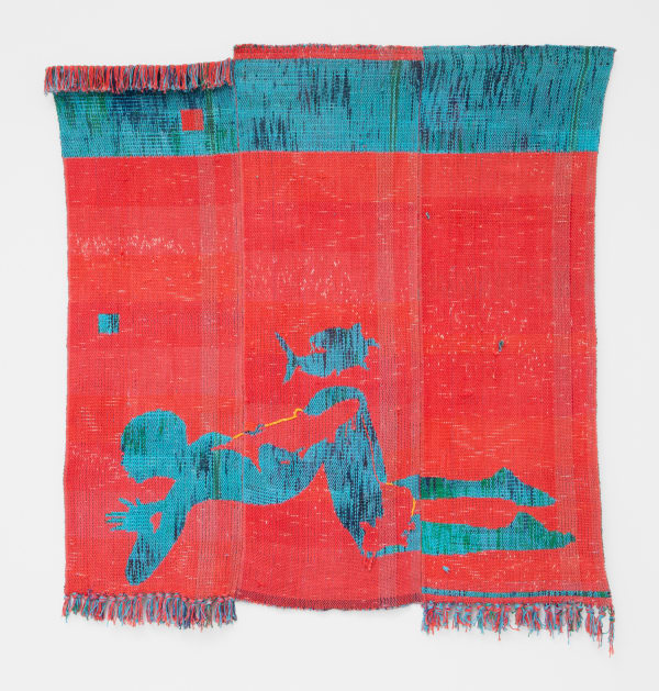 Diedrick Brackens maximum depth, 2020 Cotton and acrylic yarn 81 x 80 ins 205.74 x 203.2 cm