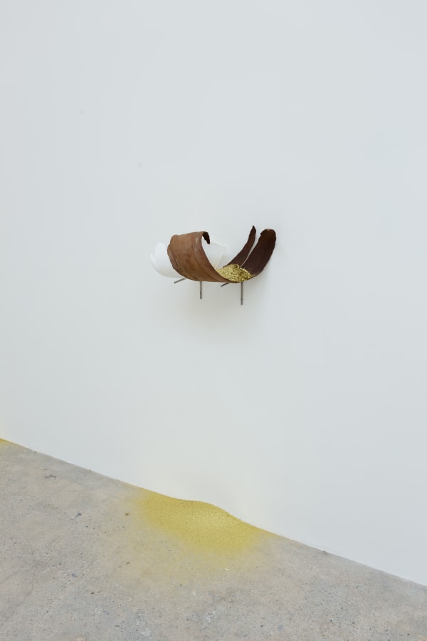 Andrea Longacre-White Letter from and to Amanda IV, 2017 Burned wood, 3D printed wood, metal hardware and glitter 8 x 16 x 8 ins 20.32 x 40.64 x 20.32 cm