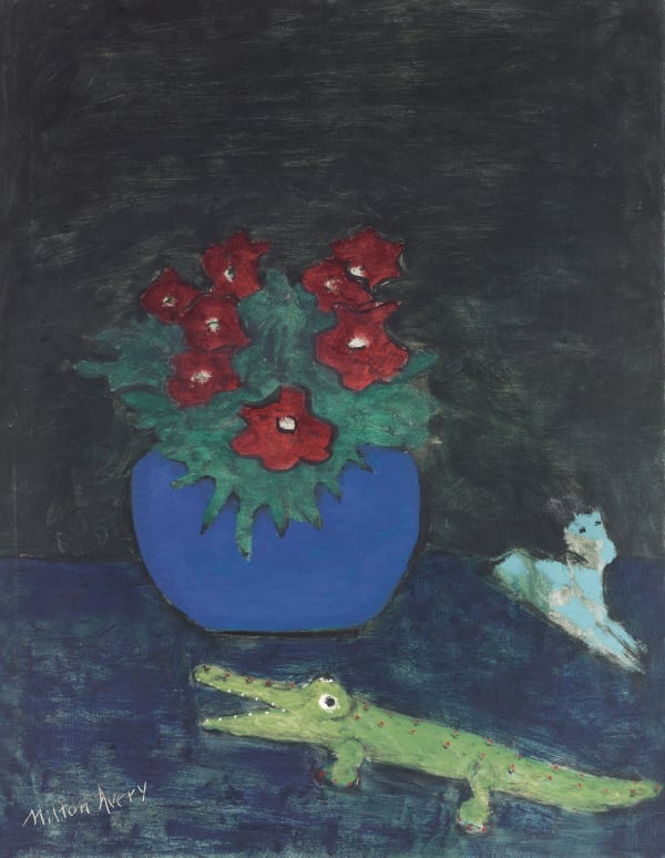 Milton Avery, Red Anemones, 1942
