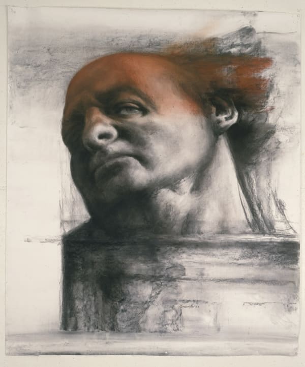 Sidney Goodman, Head With Red, 1988