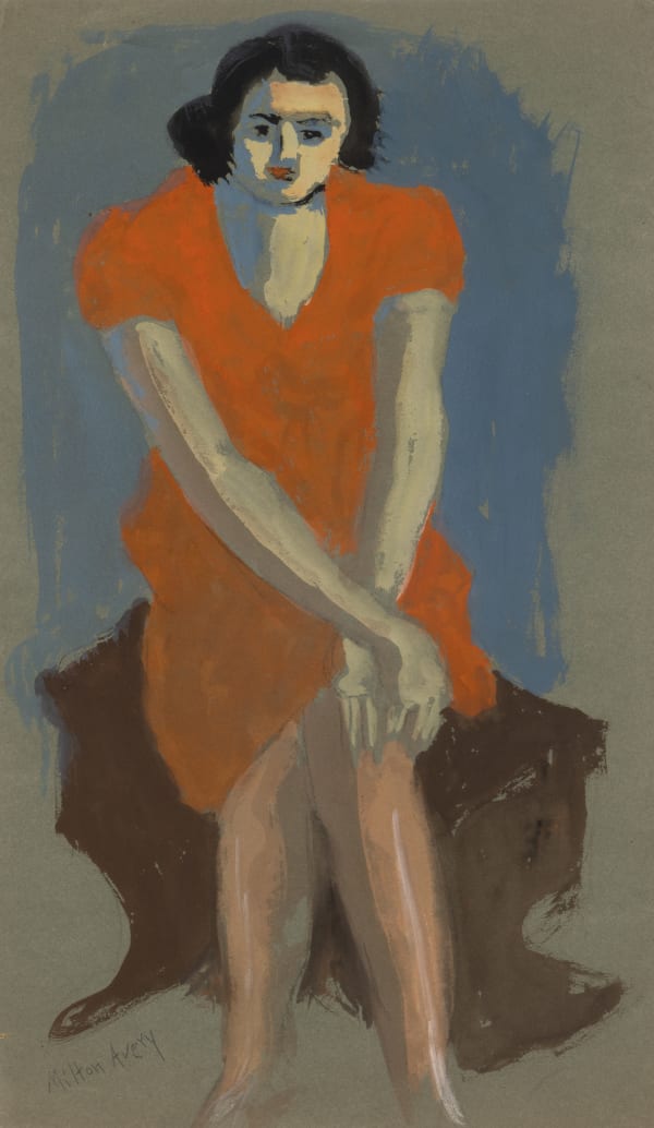 Milton Avery, Seated Woman in Orange Dress, c. 1930s
