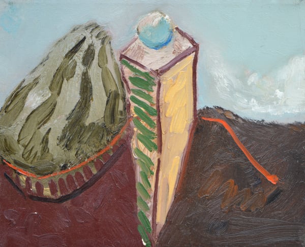 Maurice Cockrill, Rock, column, cloud, 1989