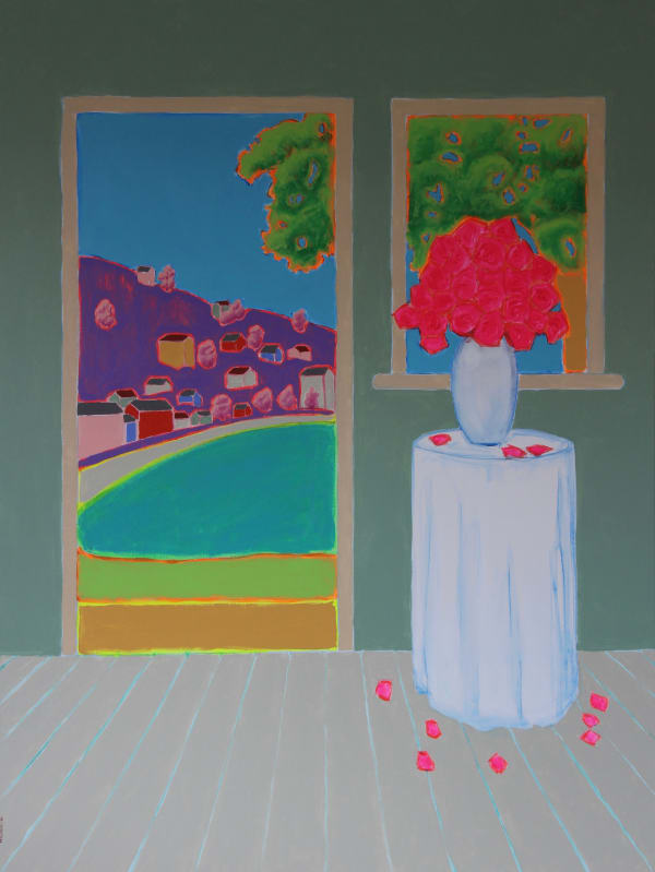 Duncan McCormick, Bay with Pink Flowers, 2020