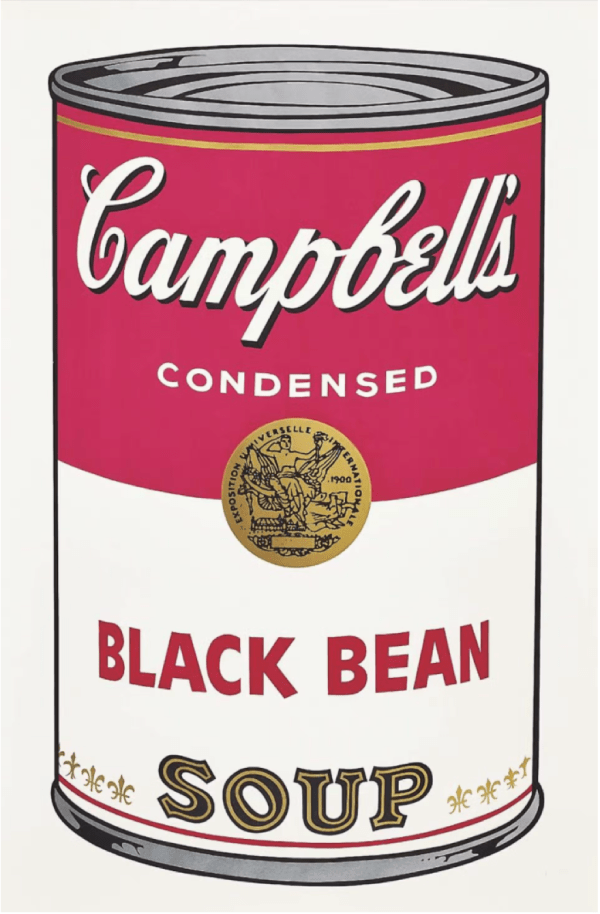 Andy Warhol - Campbells Soup Can I - Black Bean Soup, 1968