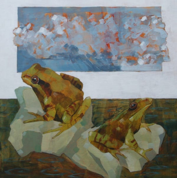 Christopher Rainham, Two Frogs enjoying the Rain