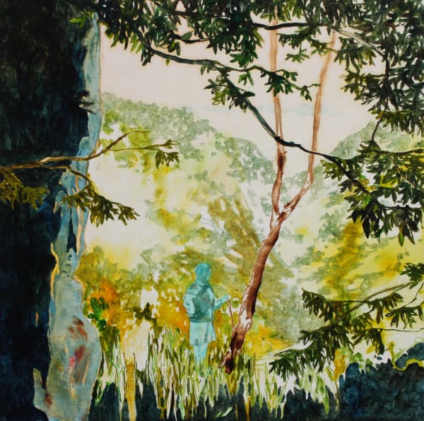 Daniel Ablitt, View to the Valley (Blue Figure)