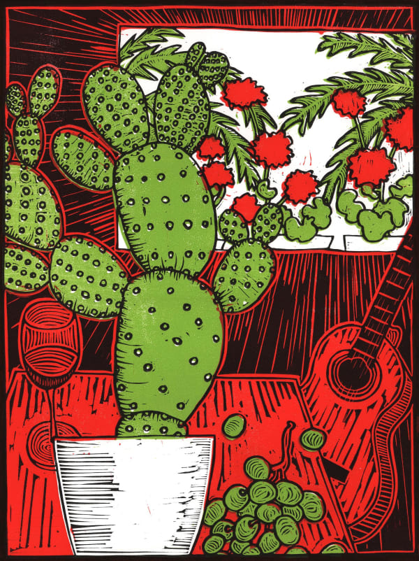 Faisal Khouja, Still Life with Cactus