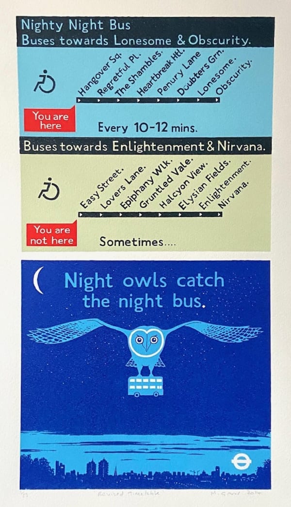 Martin Grover, Revised Timetable (Nighty Night Bus)