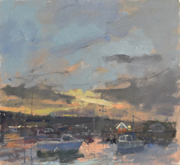 Richard Pikesley, Evening Tide, Lights Coming On