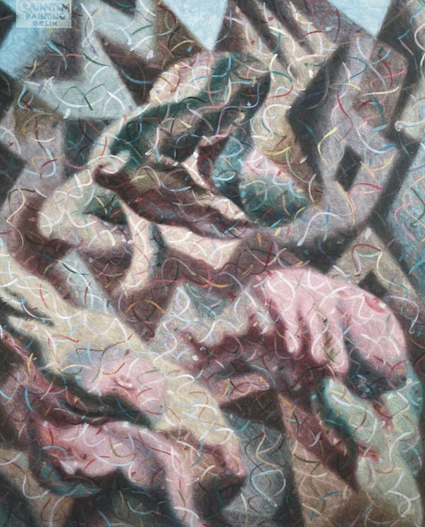 Henry Orlik, CITY HASTLE HUMAN LANDSCAPE Photograpy killed the soul in painting - it stole its consciousness Quantum painting puts the consciousness back into the image