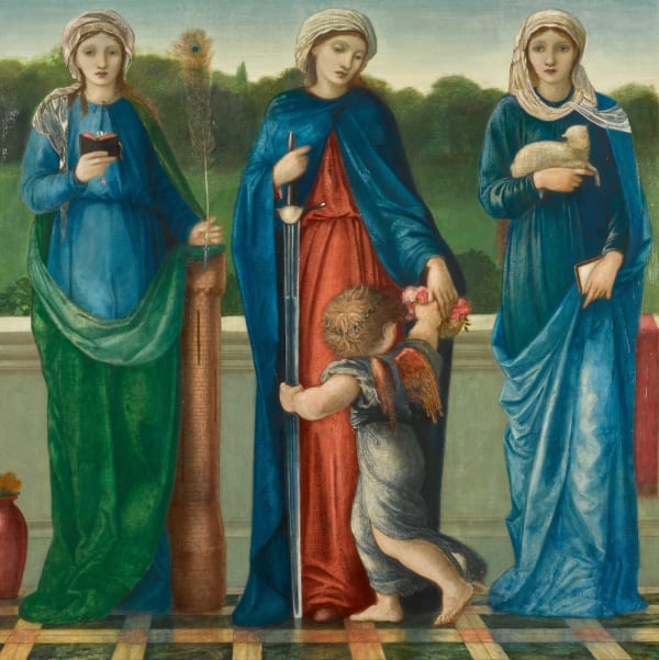Edward Burne-Jones, St Barbara, St Dorothy and St Agnes, 1869