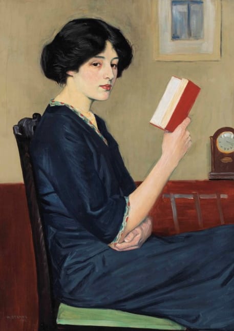 William Strang, Girl Reading. The Storyteller, 1911