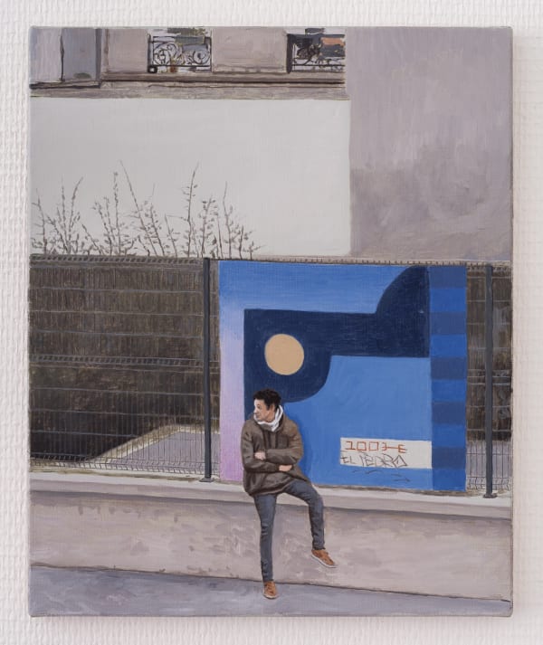 Johannes Sivertsen Olivier waiting, 2025 Oil on Canvas 13 x 10 5/8 inches 33 x 27 cm