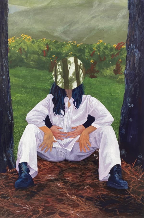 Isabella Mellado Two of Wands, 2023 Gouache on paper 16 1/2 x 24 inches 41.9 x 61 cm