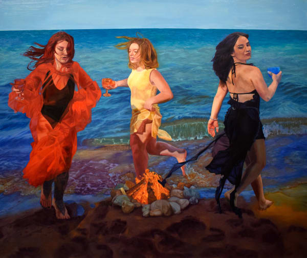 Isabella Mellado Three of Cups, 2023 Oil on canvas 60 x 72 inches 152.4 x 182.9 cm