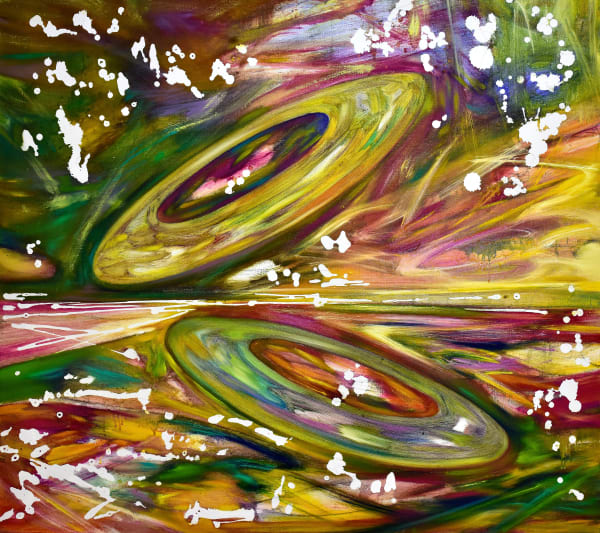 Edward Hongyi JIA Mirror Sea, 2024 Oil Paint on Linen 31 1/2 x 35 3/8 x 1 1/2 inches 80 x 90 x 3.8 cm