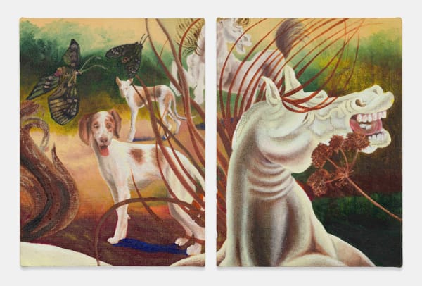 Angela Ferrari Horse diptych no. 2. (2), 2025 Oil on linen 5 7/8 x 7 7/8 inches 15 x 20 cm