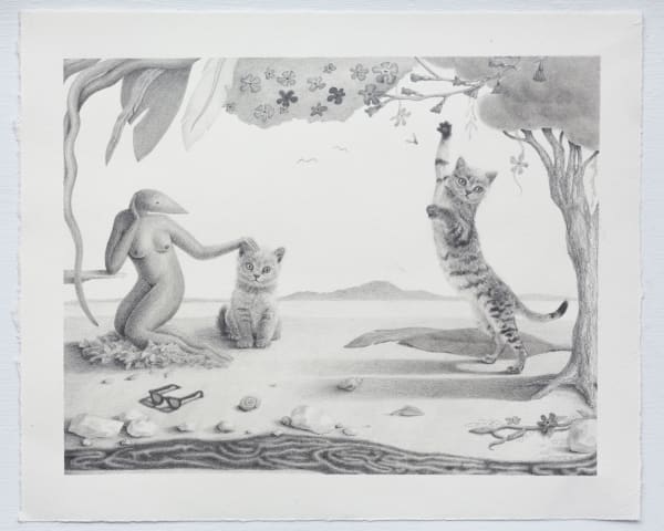 Julia Signe Persistence 1: Santa Barbara, 2023 graphite on paper 9 1/2 x 8 inches 24.1 x 20.3 cm