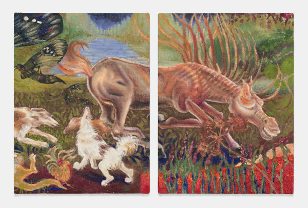 Angela Ferrari Horse diptych no. 1 (1), 2025 Oil on linen 5 7/8 x 7 7/8 inches 15 x 20 cm