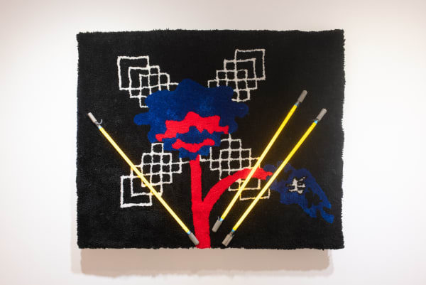 Carolina Pereira de Almeida I Am the Best I Know How to Be, 2024 Neon, Tufted fibers 41 x 49 inches 104.1 x 124.5 cm