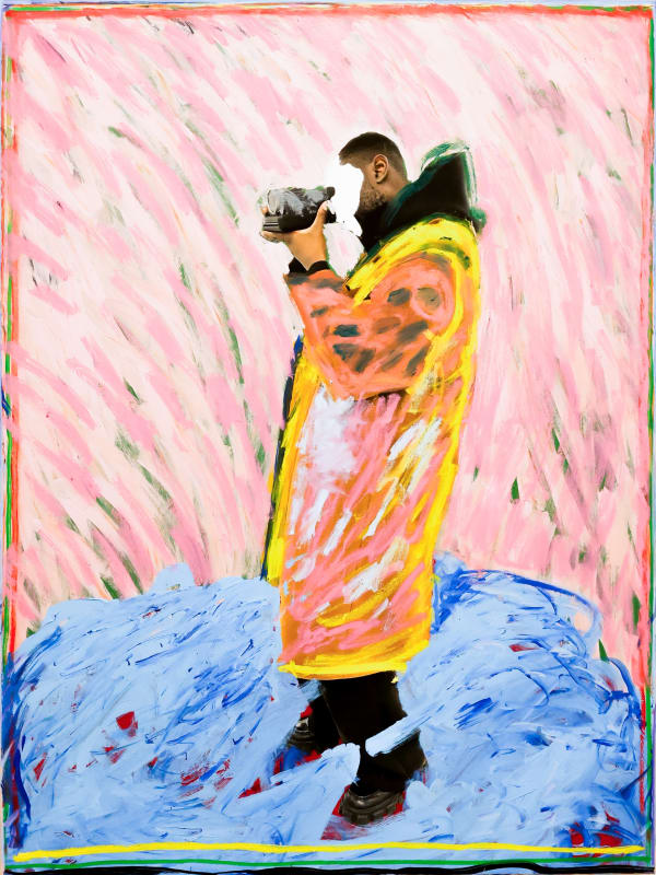 Modou Dieng Yacine Lawrence, 2025 Acrylic and Oil stick on Canvas 56 x 42 inches 142.2 x 106.7 cm