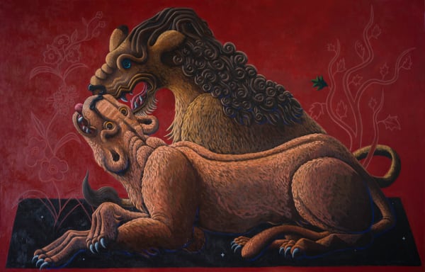 Ashkon Haidari, The Lovers (The Two Lions), 2024