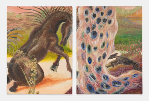 Angela Ferrari Horse diptych no. 3 (2), 2025 Horse diptych no. 1 (1) 5 7/8 x 7 7/8 inches 15 x 20 cm