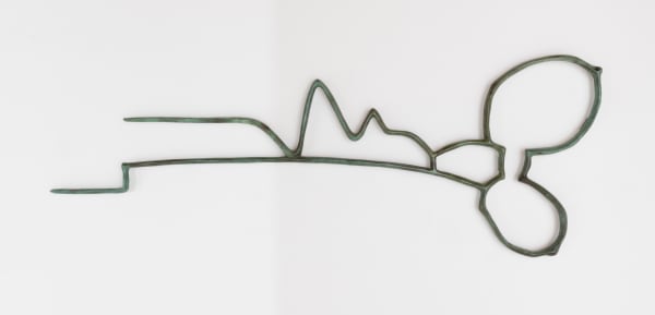 Helen Evans Ramsaran Key to a Lost Dream, 1980 Bronze with light green patina 84 x 36 x 2 213.4 x 91.4 x 5.1 cms